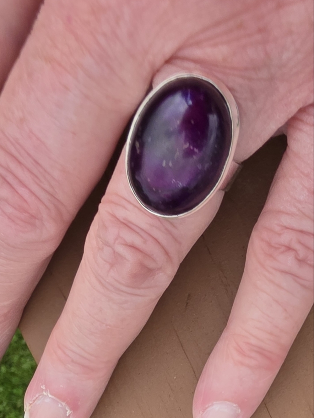 Purple Labradorite Gemstone Ring In 925 Sterling Silver (7) - Picture 10 of 14